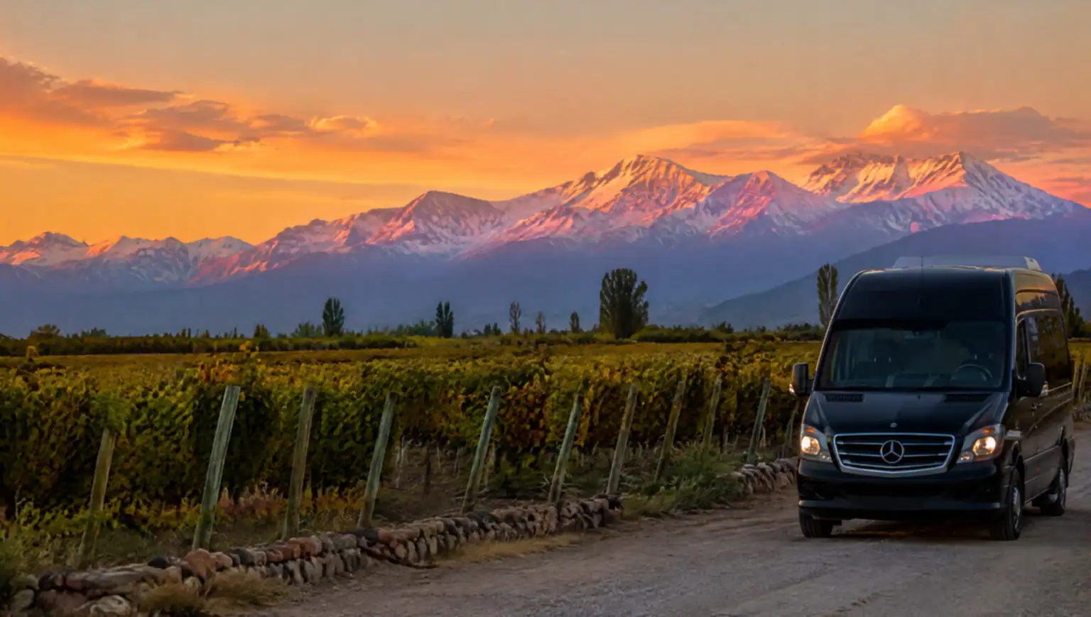 Autopista larga y recta cruzando la llanura desde Mendoza hacia las sierras de Córdoba