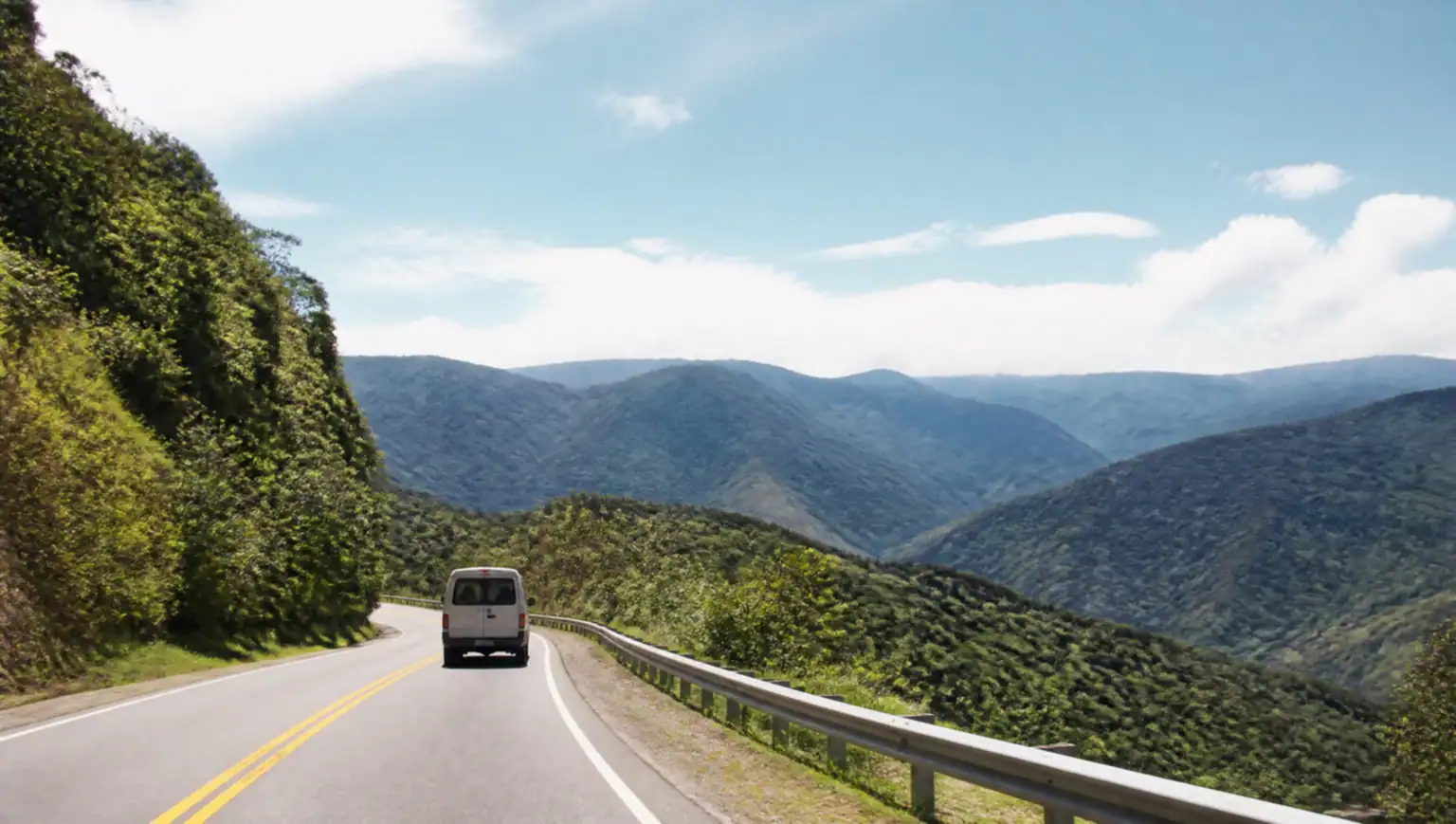 Road through the green Yungas between Tucumán and Jujuy in northwest Argentina